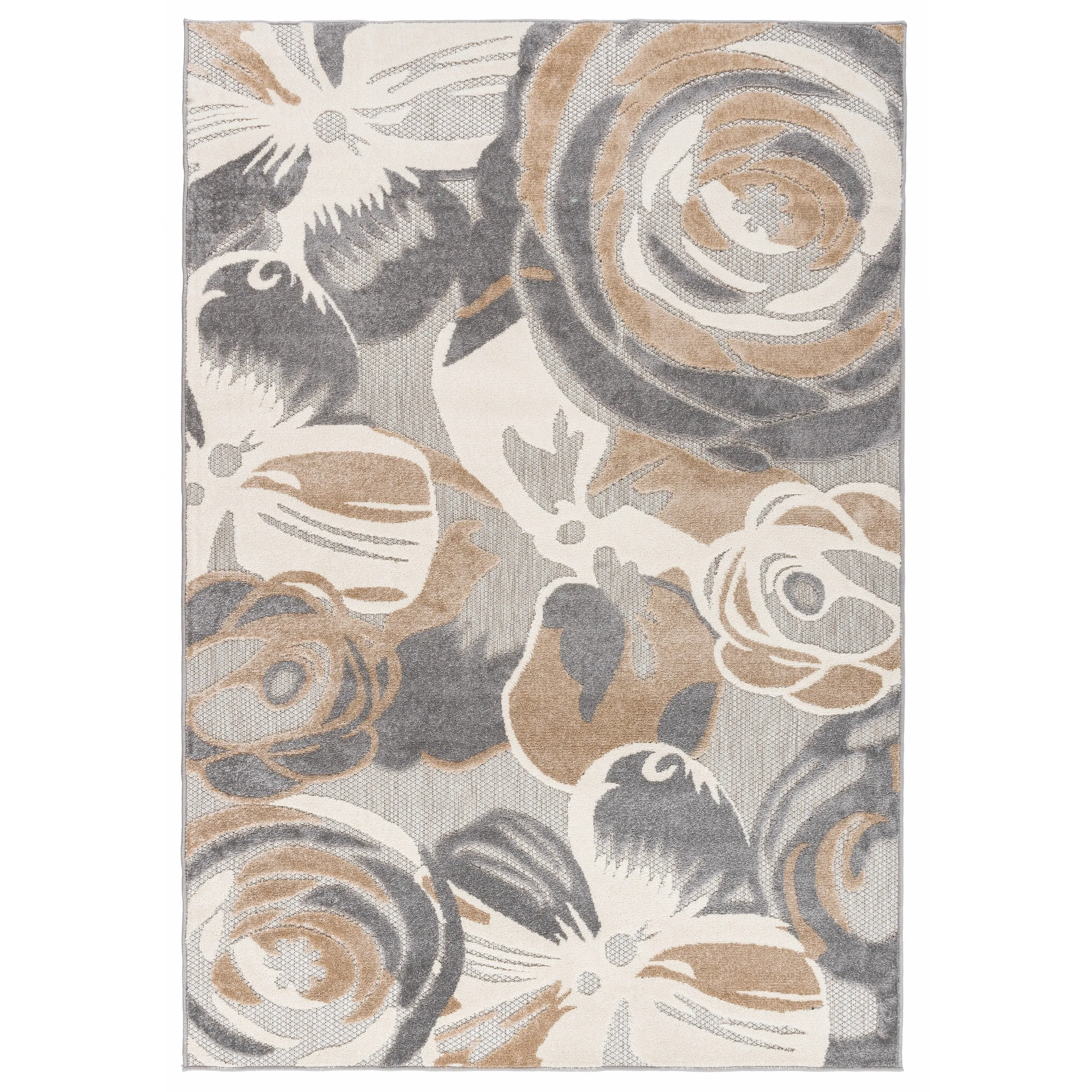 World Rug Gallery Modern Floral Indoor/Outdoor Area Rug