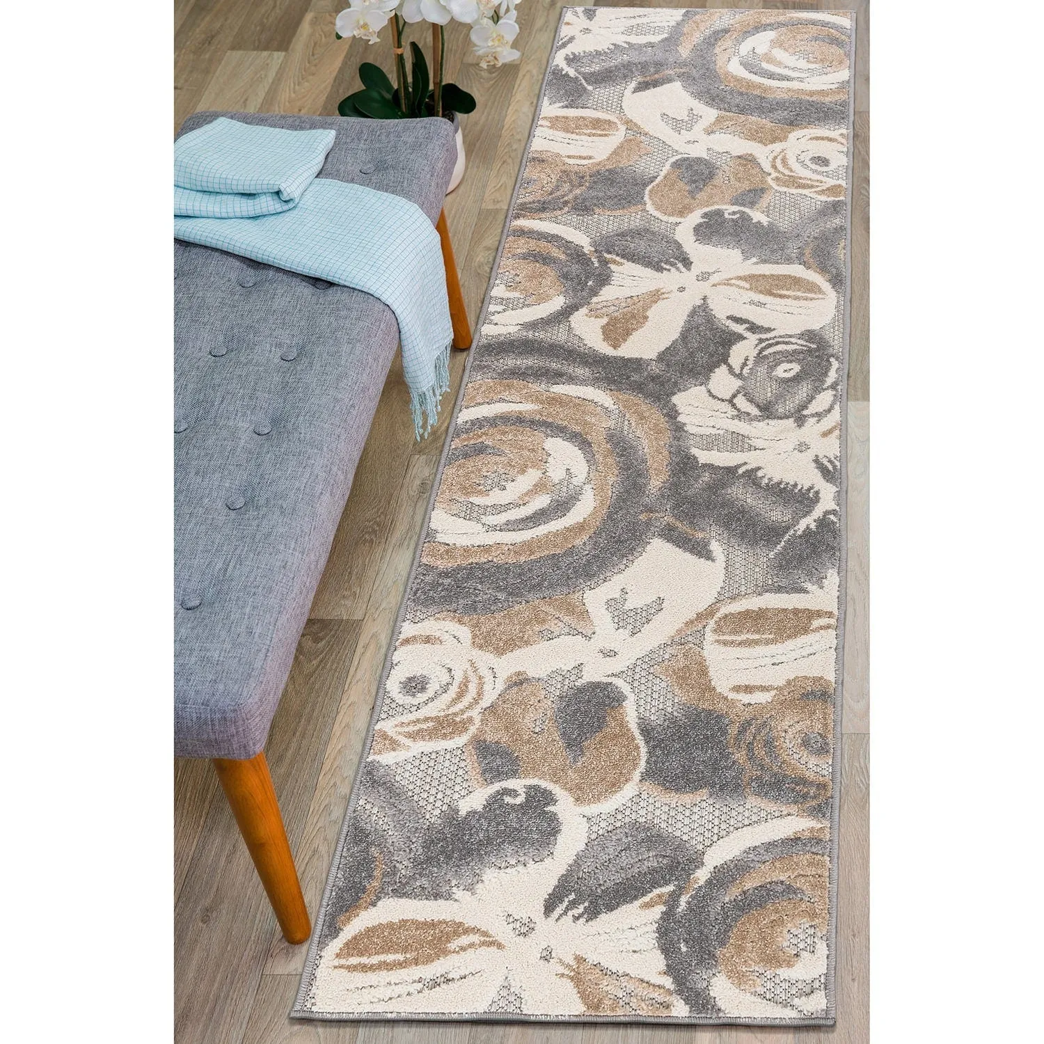 World Rug Gallery Modern Floral Indoor/Outdoor Area Rug