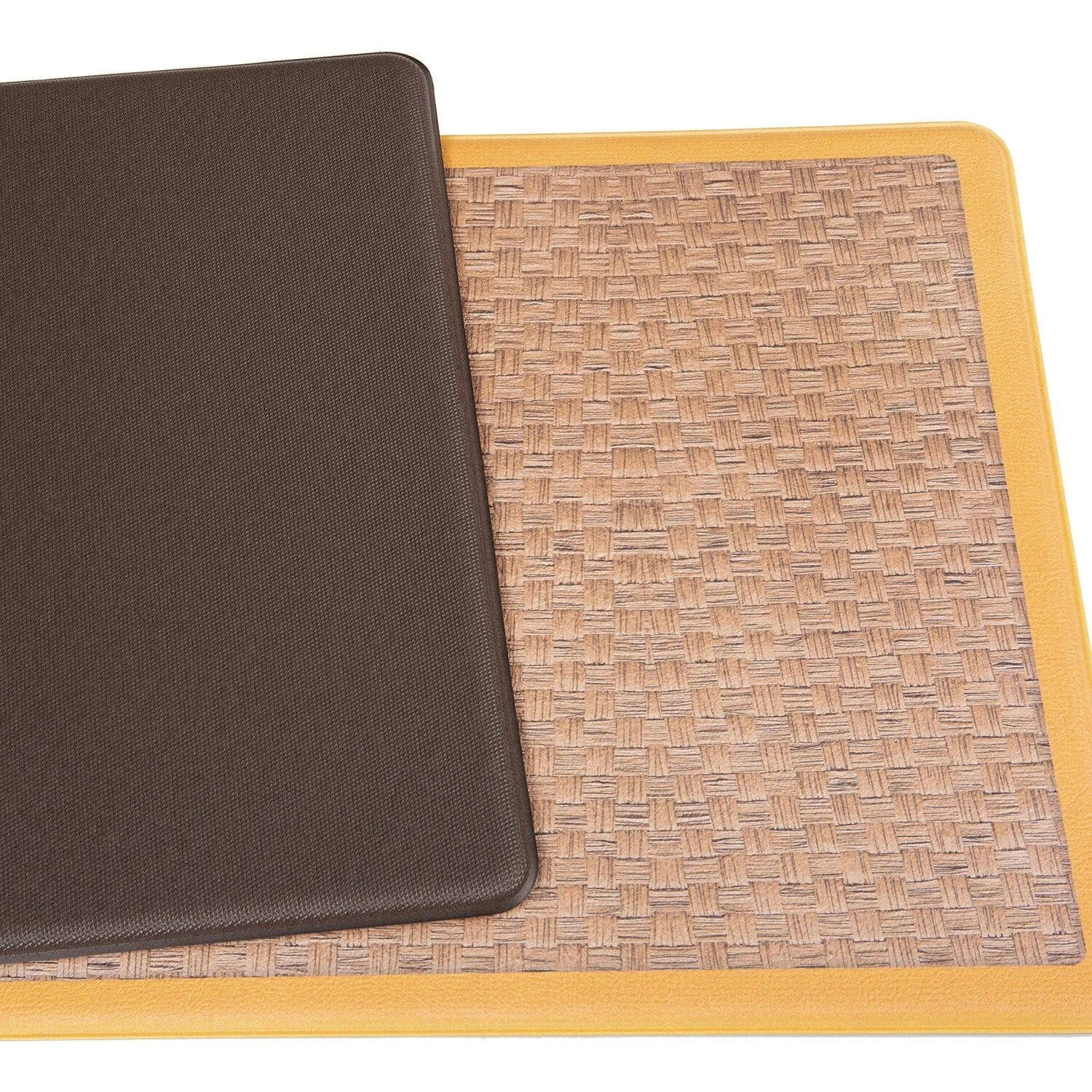 World Rug Gallery Natural Border Anti-Fatigue Standing Mat