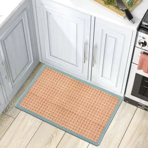 World Rug Gallery Natural Border Anti-Fatigue Standing Mat