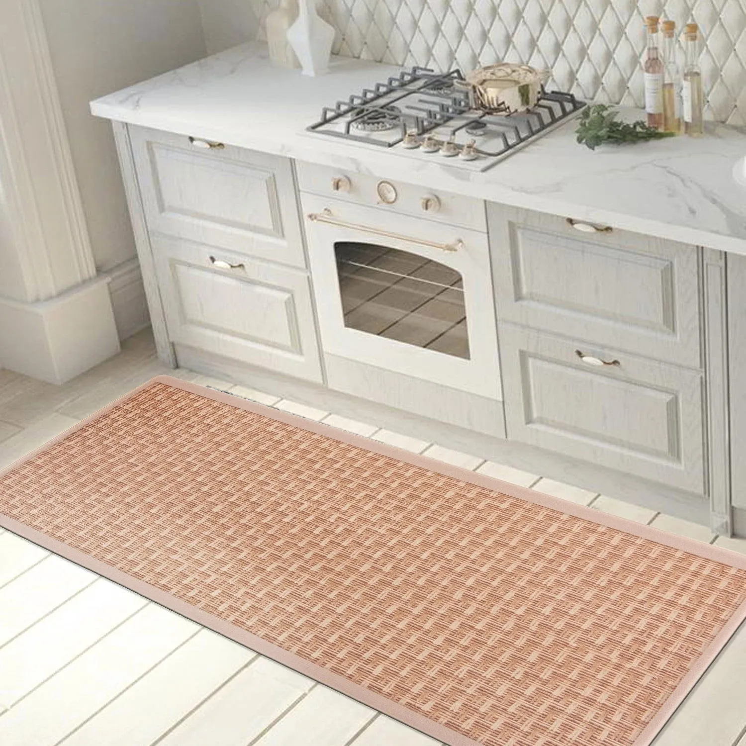 World Rug Gallery Natural Border Anti-Fatigue Standing Mat