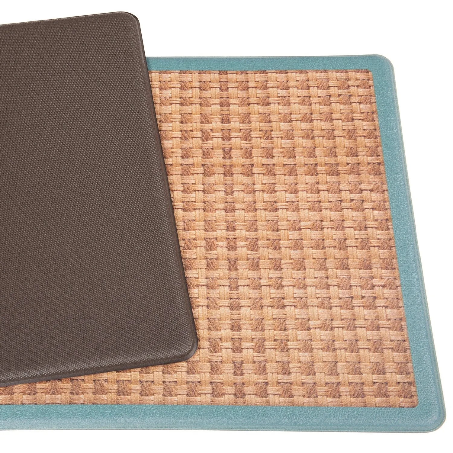 World Rug Gallery Natural Border Anti-Fatigue Standing Mat