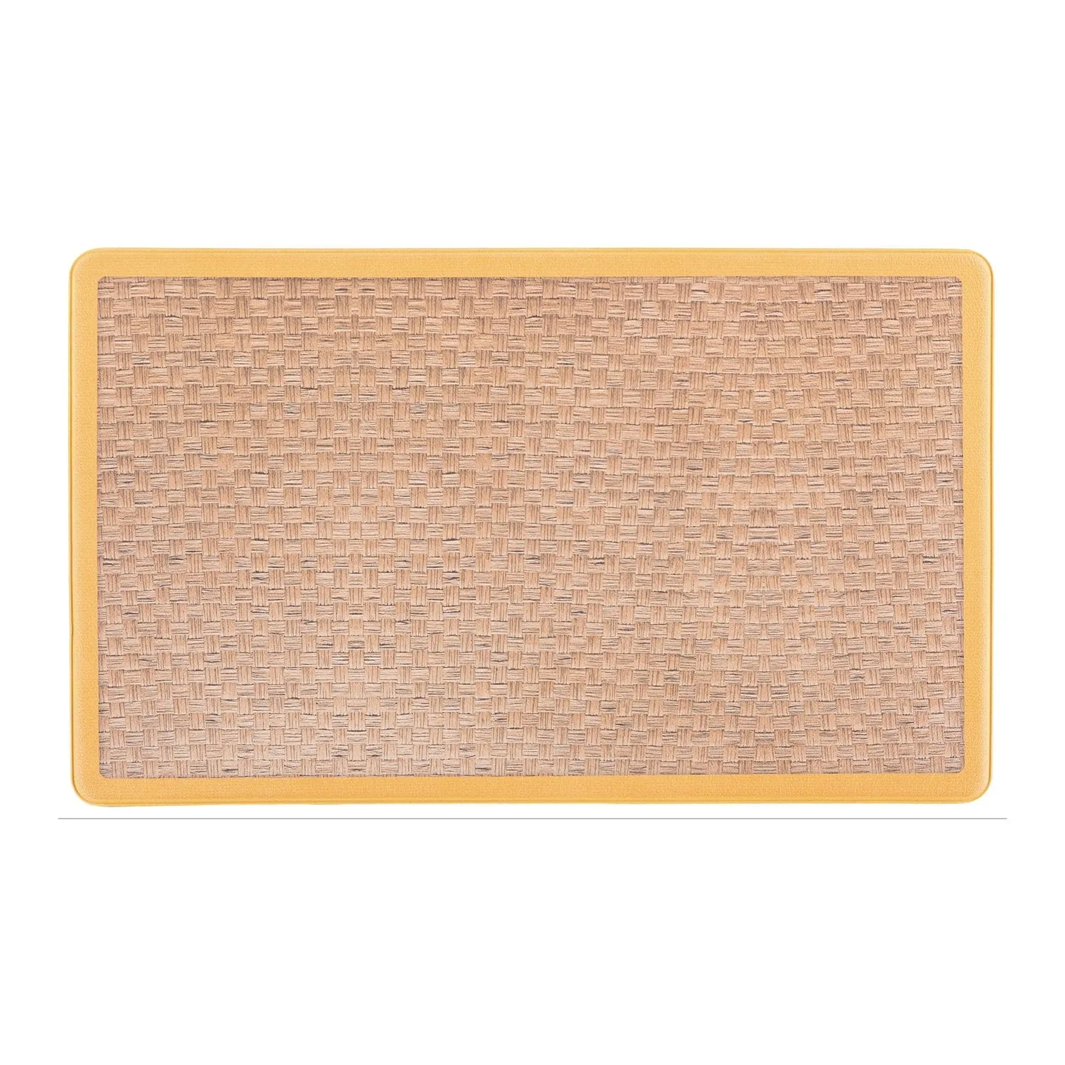 World Rug Gallery Natural Border Anti-Fatigue Standing Mat