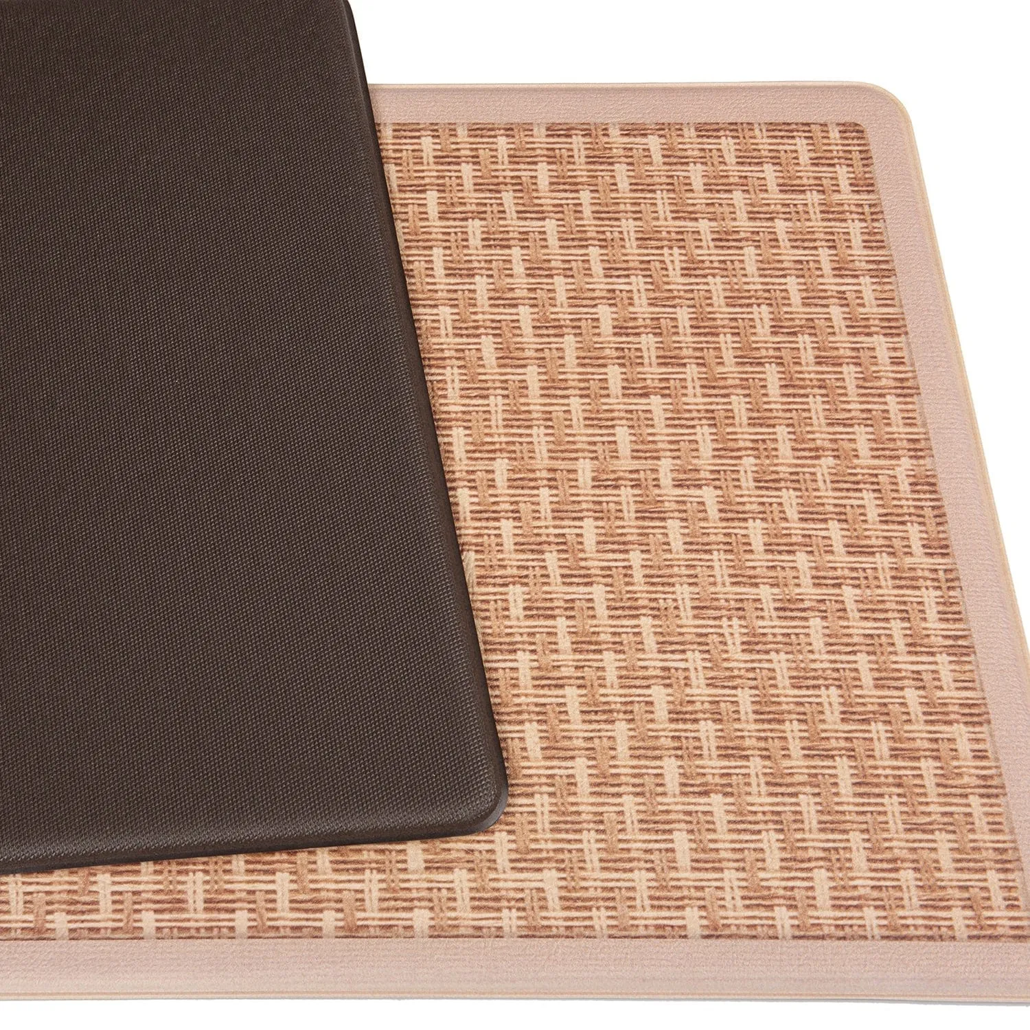 World Rug Gallery Natural Border Anti-Fatigue Standing Mat