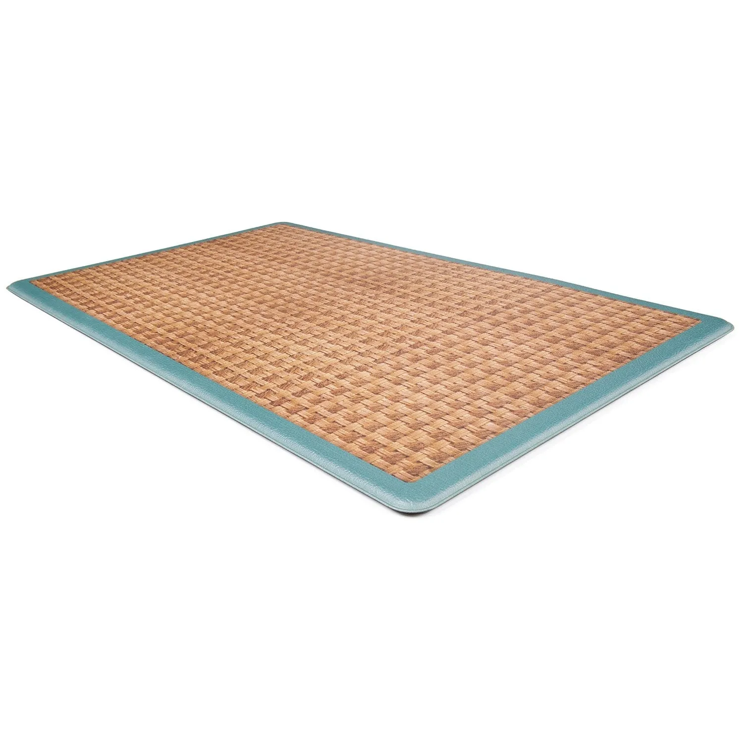 World Rug Gallery Natural Border Anti-Fatigue Standing Mat