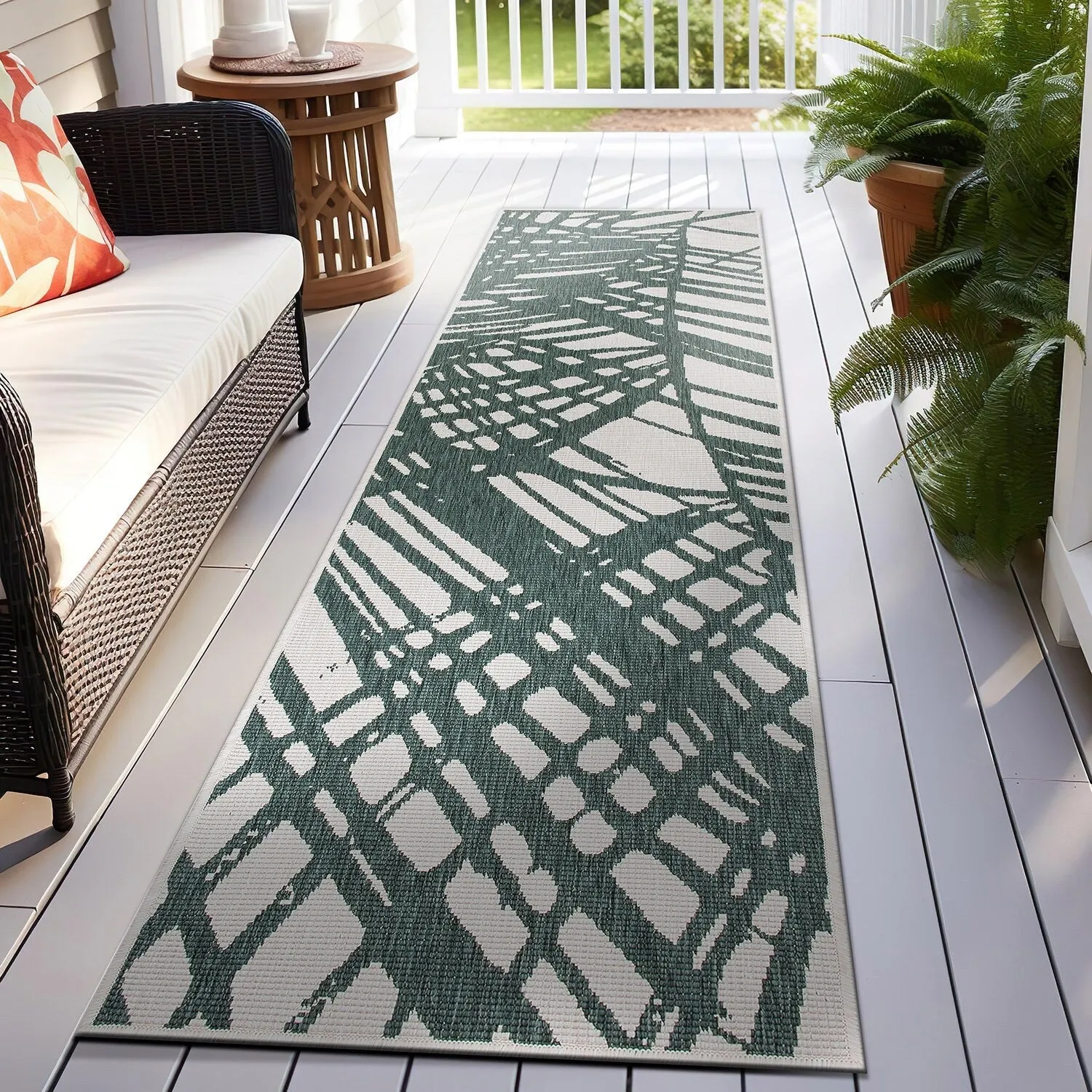 World Rug Gallery Nature Inspired Tropical Indoor/Outdoor Area Rug