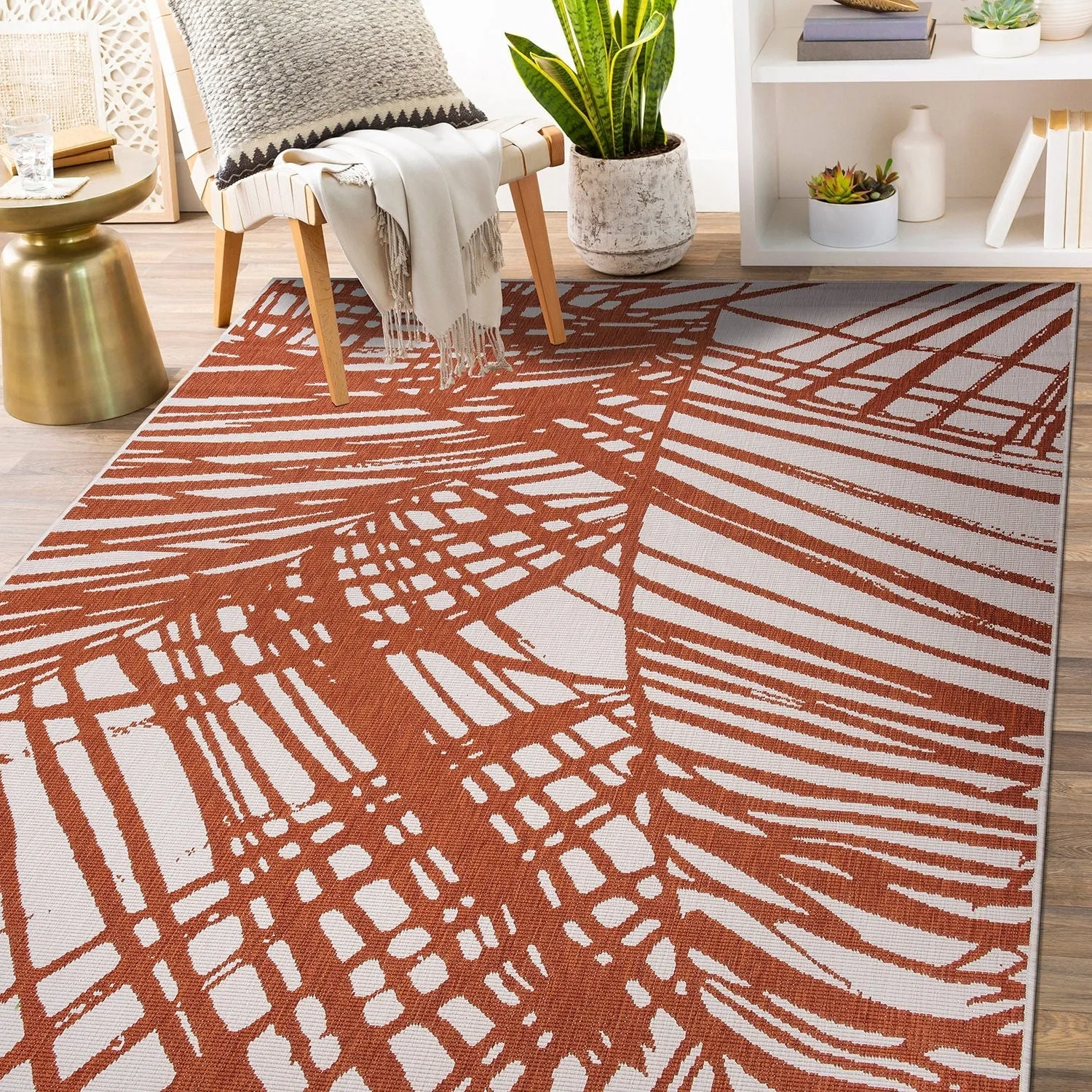 World Rug Gallery Nature Inspired Tropical Indoor/Outdoor Area Rug
