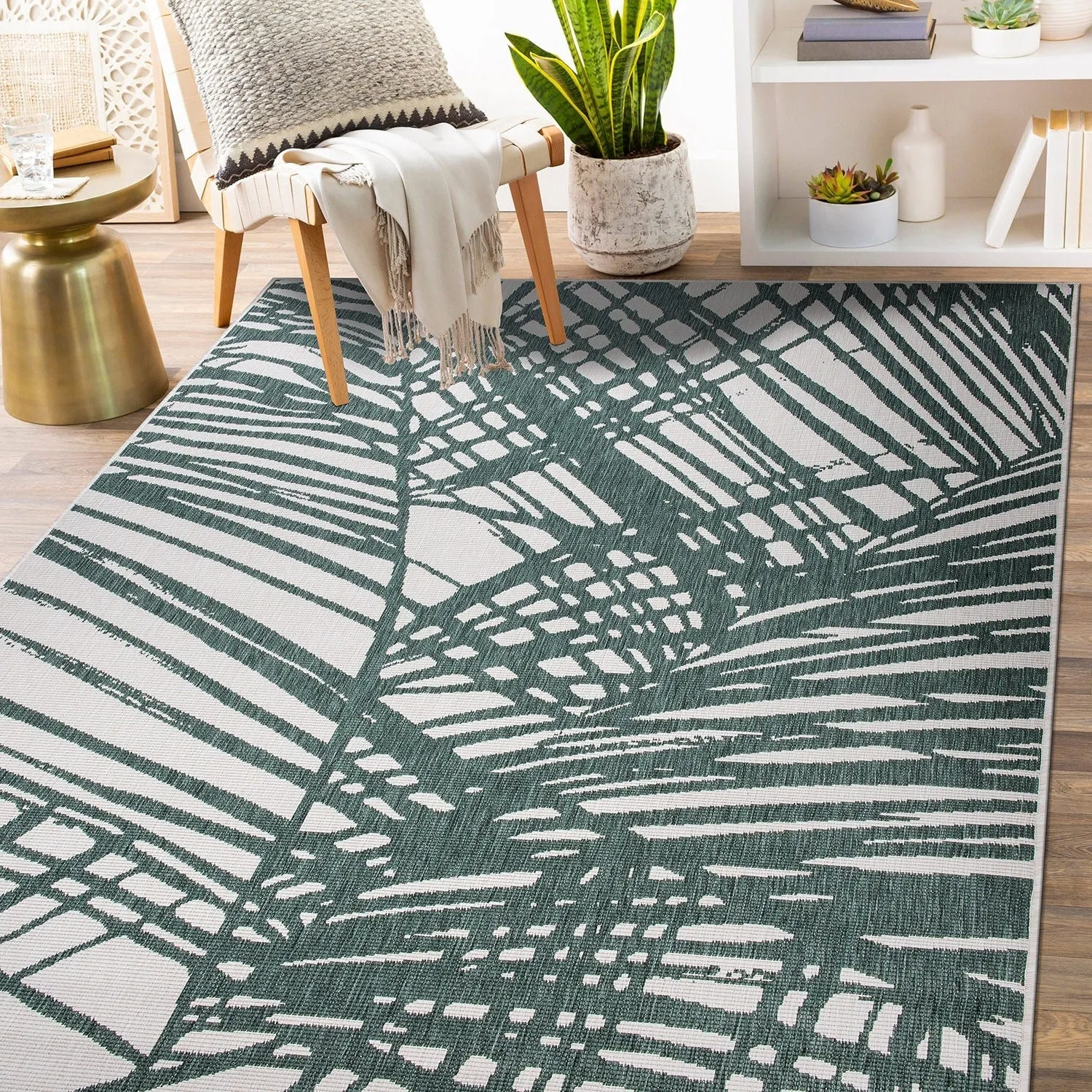 World Rug Gallery Nature Inspired Tropical Indoor/Outdoor Area Rug