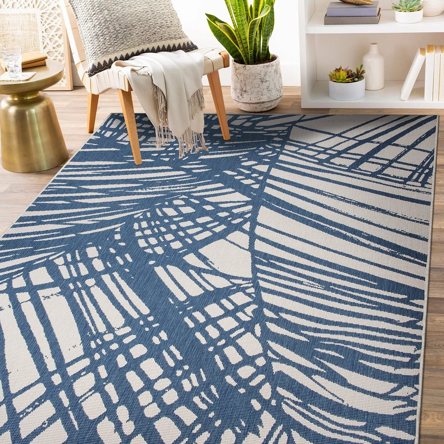 World Rug Gallery Nature Inspired Tropical Indoor/Outdoor Area Rug