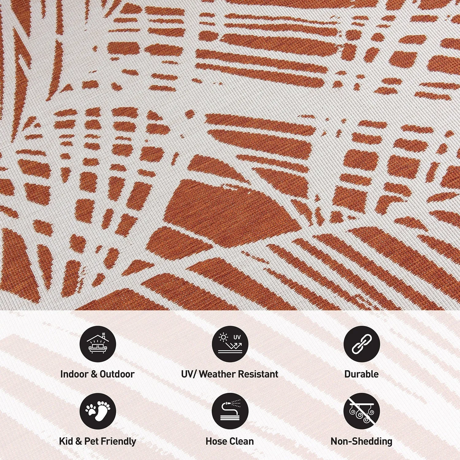 World Rug Gallery Nature Inspired Tropical Indoor/Outdoor Area Rug