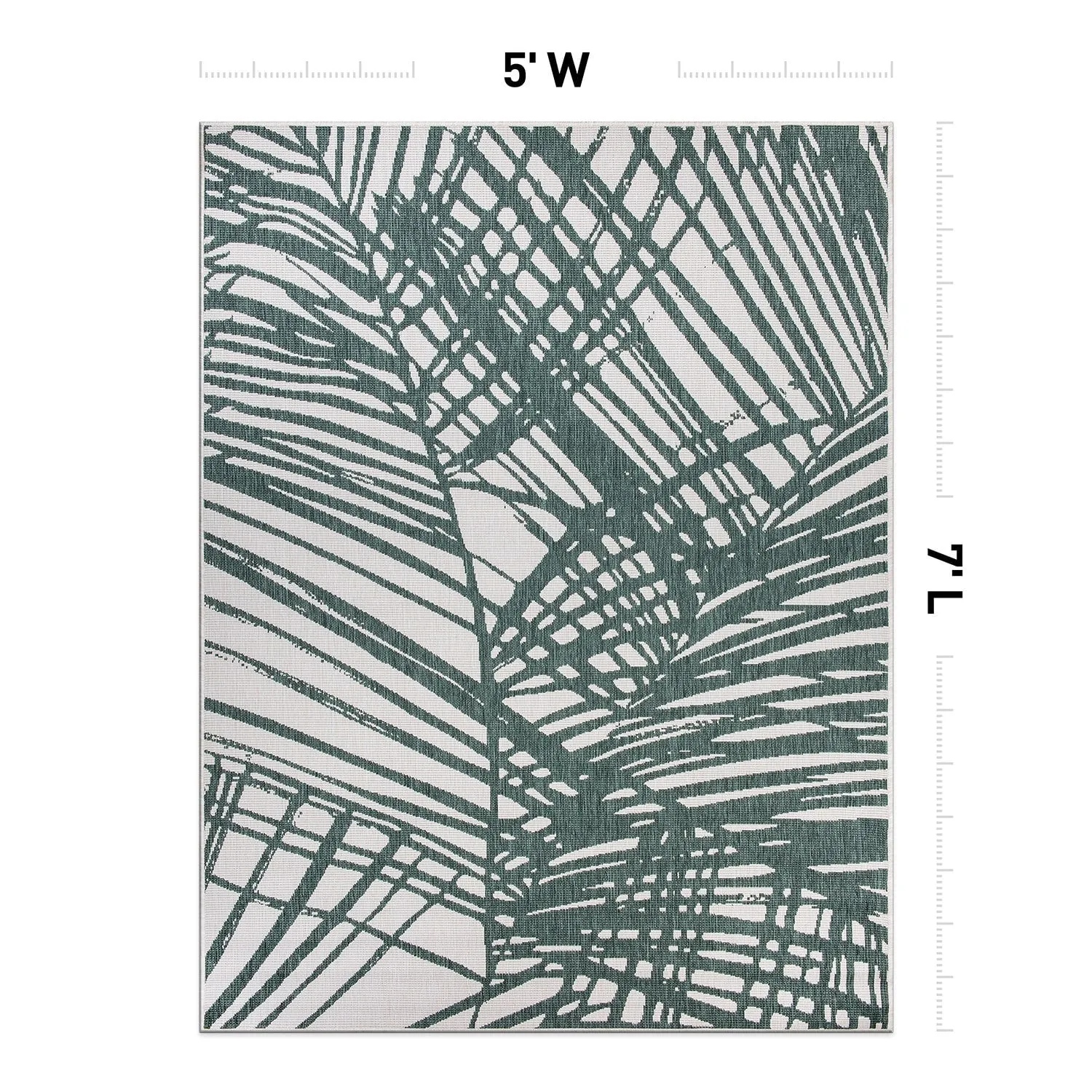 World Rug Gallery Nature Inspired Tropical Indoor/Outdoor Area Rug