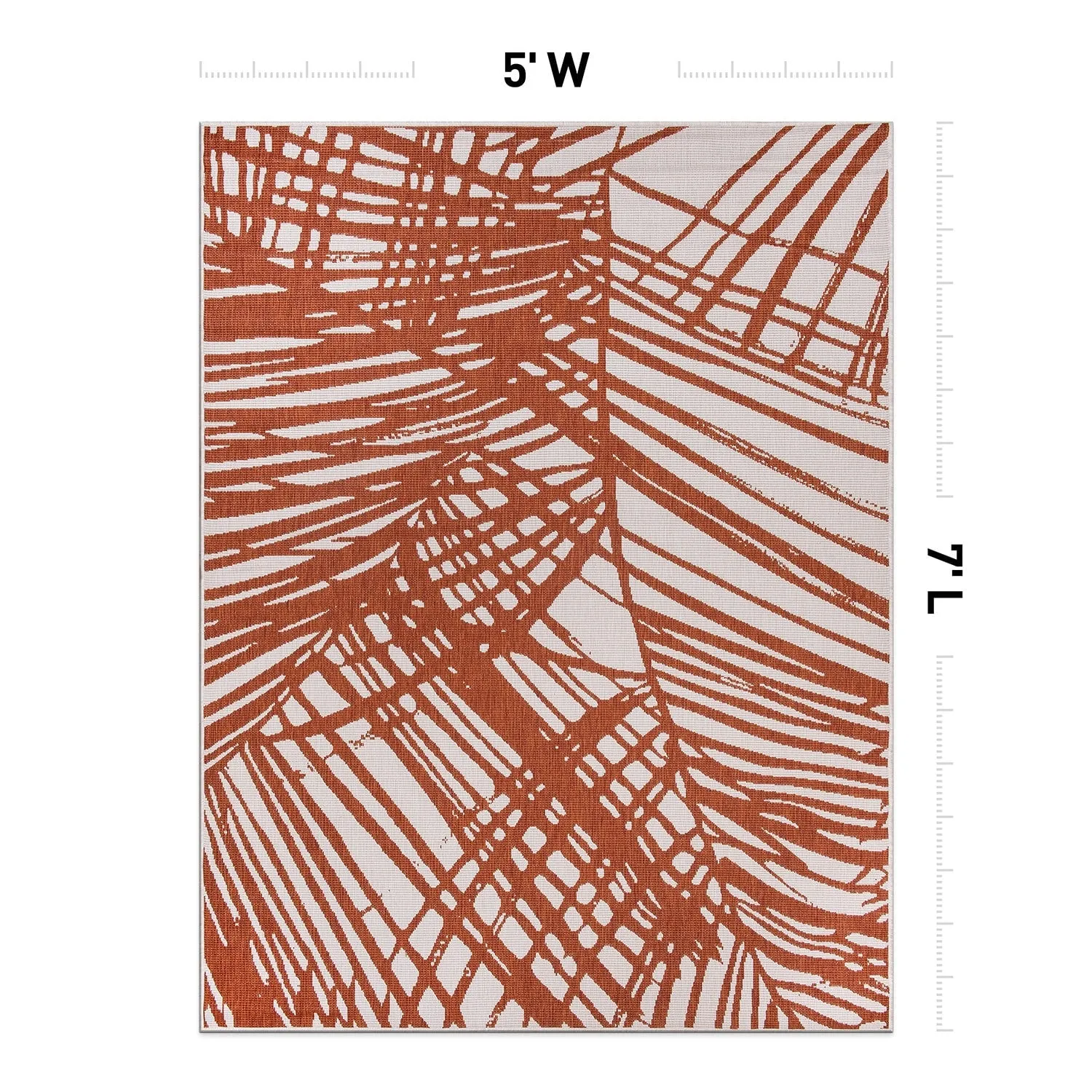 World Rug Gallery Nature Inspired Tropical Indoor/Outdoor Area Rug