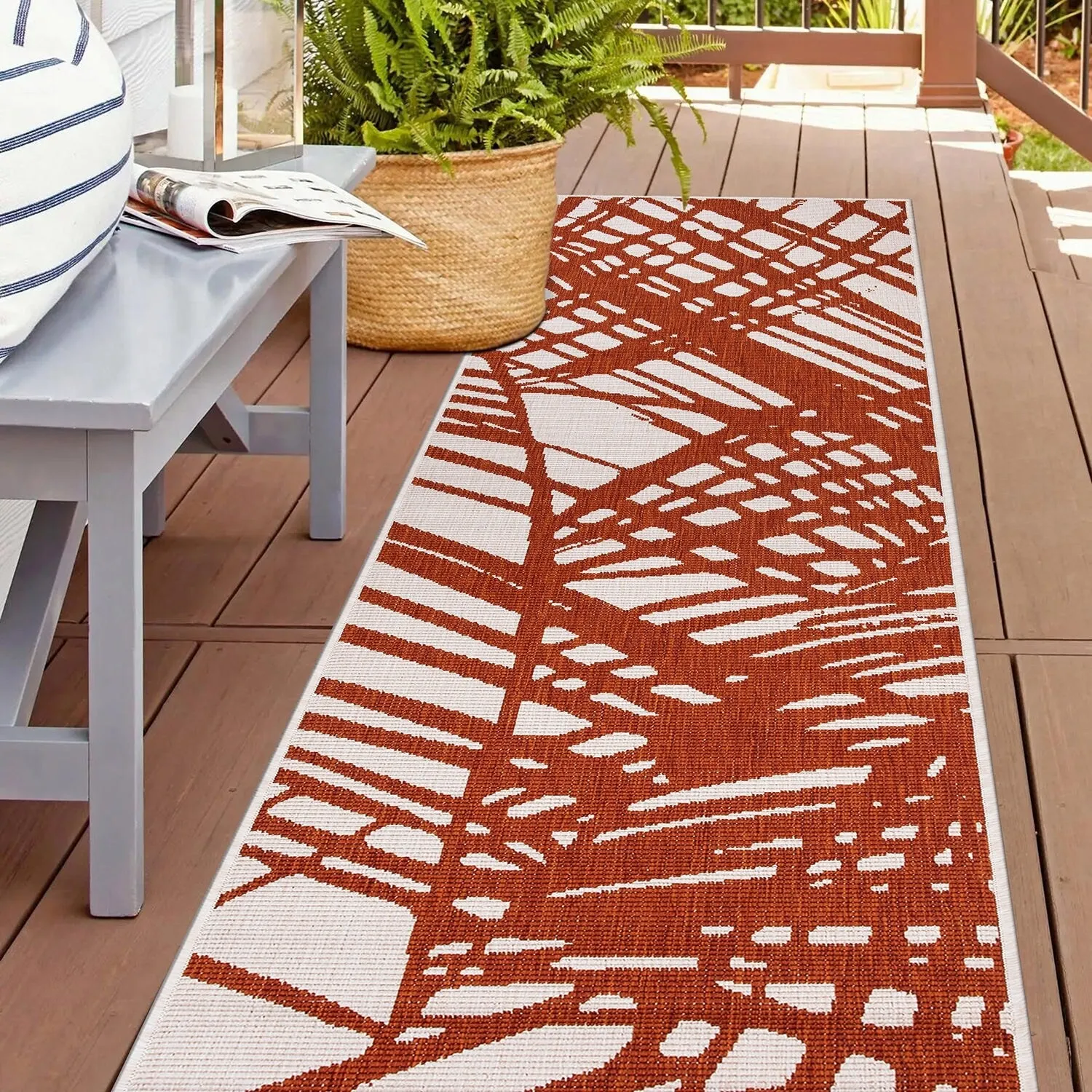 World Rug Gallery Nature Inspired Tropical Indoor/Outdoor Area Rug