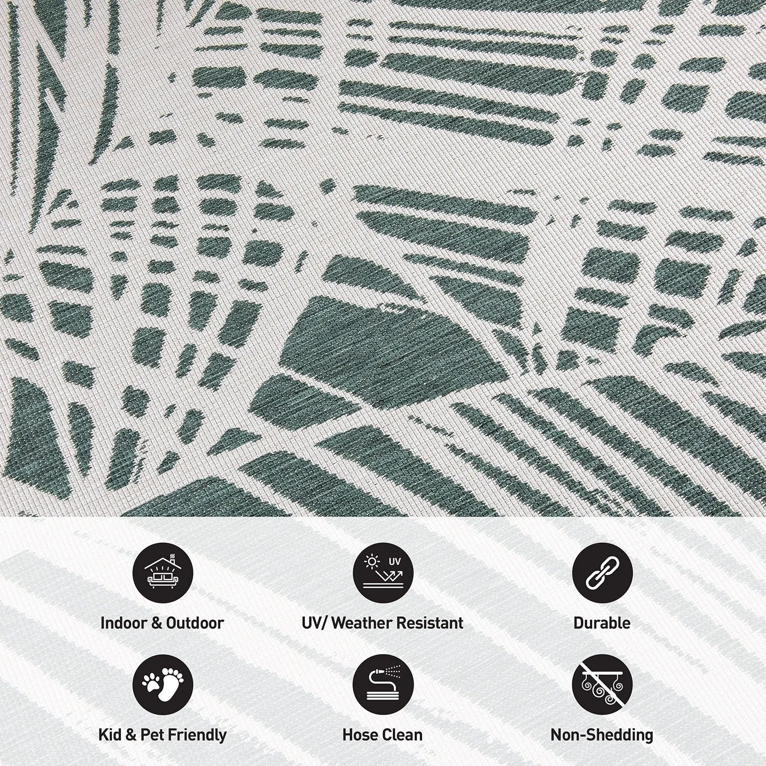 World Rug Gallery Nature Inspired Tropical Indoor/Outdoor Area Rug