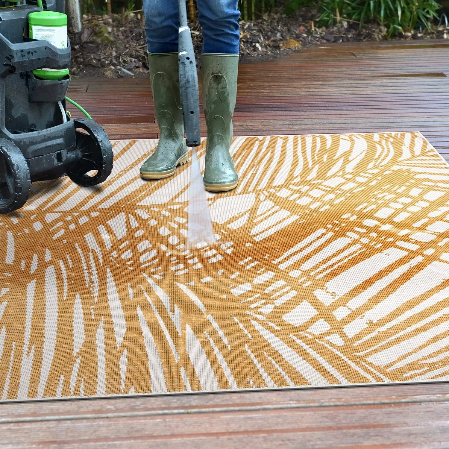 World Rug Gallery Nature Inspired Tropical Indoor/Outdoor Area Rug