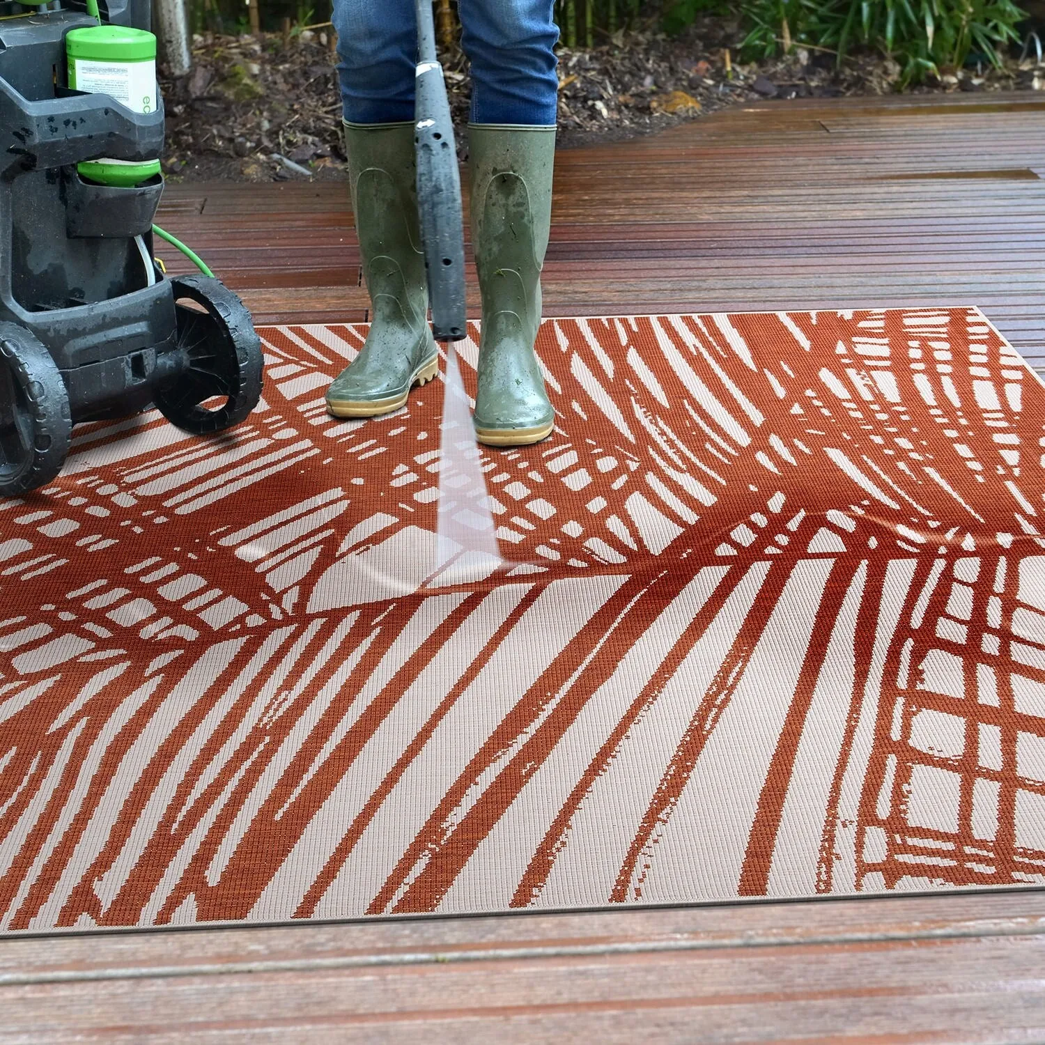 World Rug Gallery Nature Inspired Tropical Indoor/Outdoor Area Rug