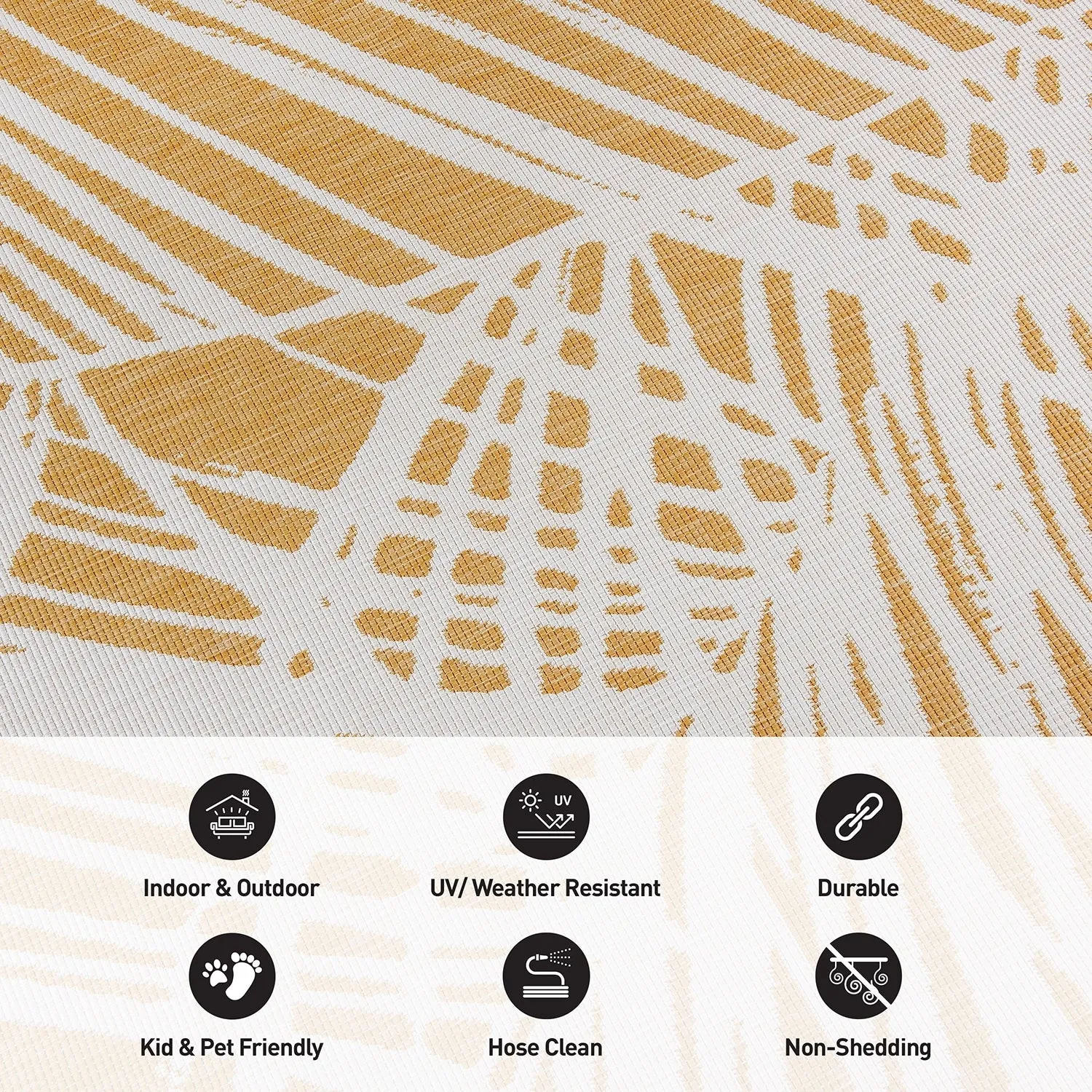 World Rug Gallery Nature Inspired Tropical Indoor/Outdoor Area Rug