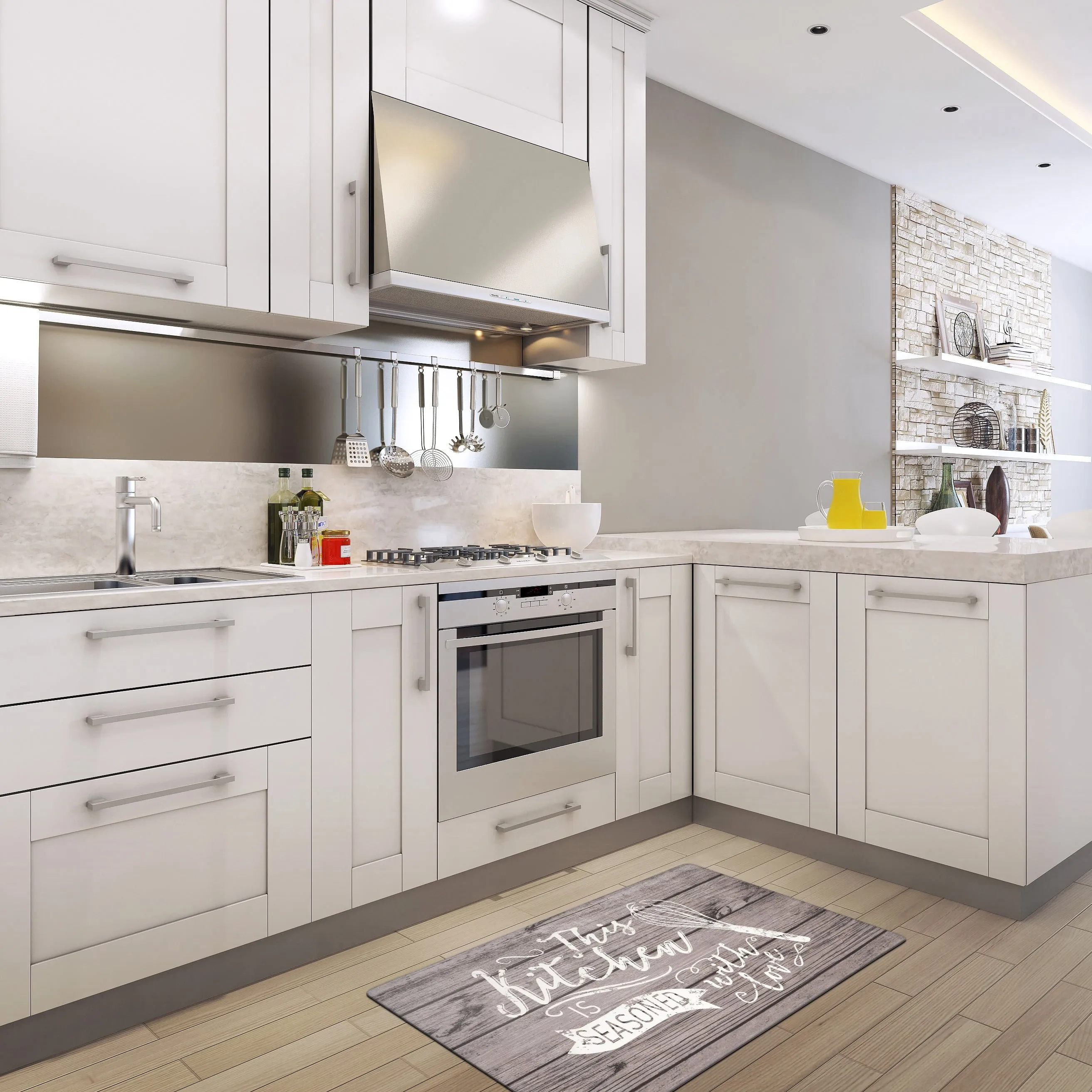 World Rug Gallery 'Seasoned with Love' Whisk Anti-fatigue Kitchen Mat