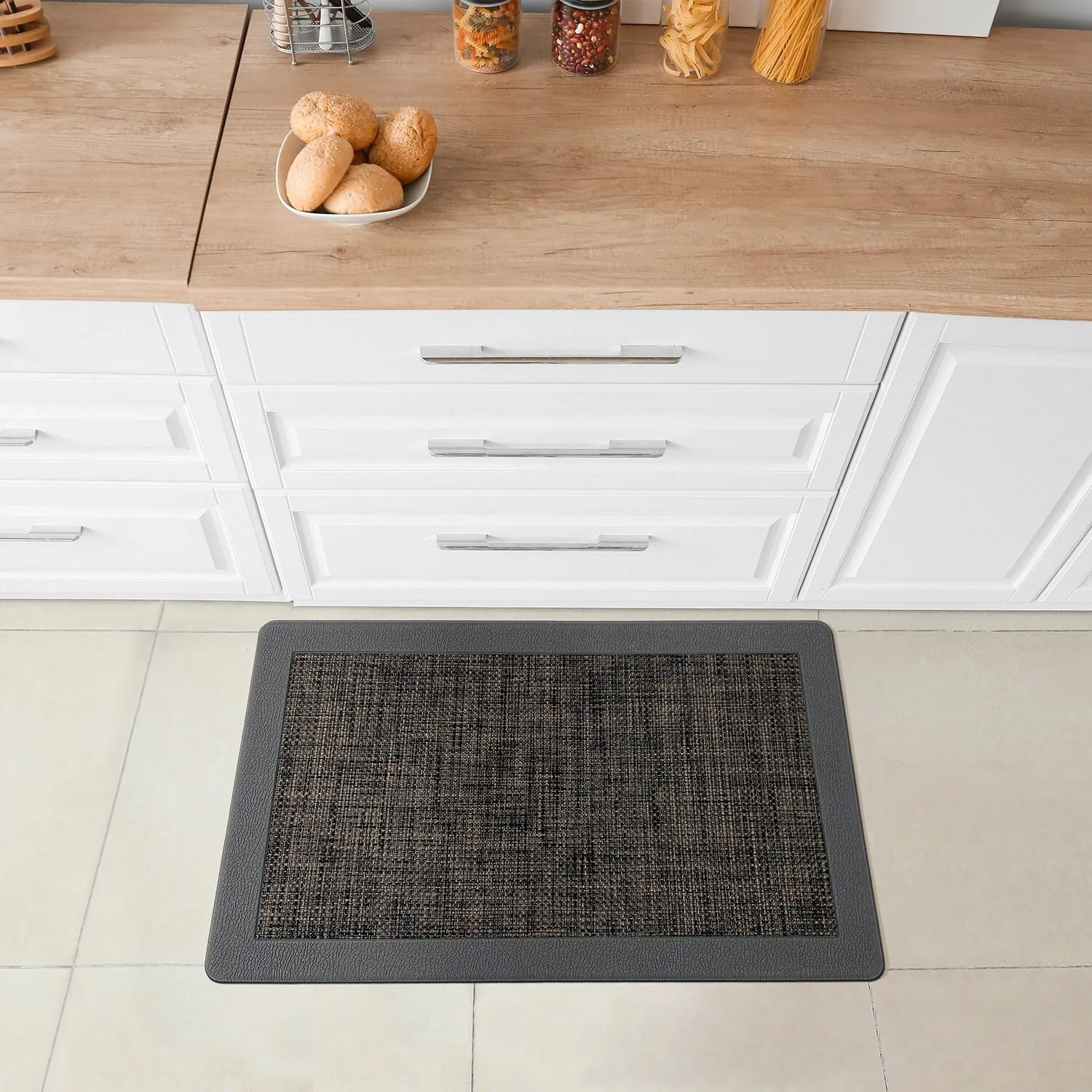 World Rug Gallery Textline Anti-Fatigue Standing Mat