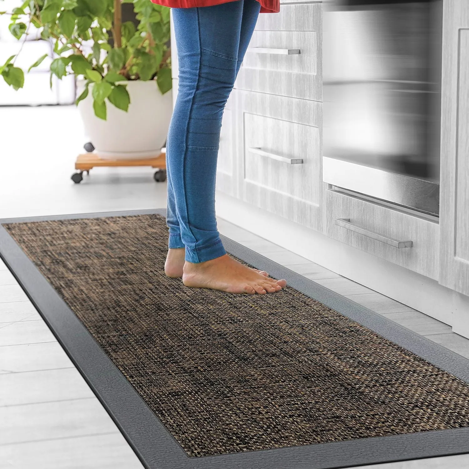 World Rug Gallery Textline Anti-Fatigue Standing Mat