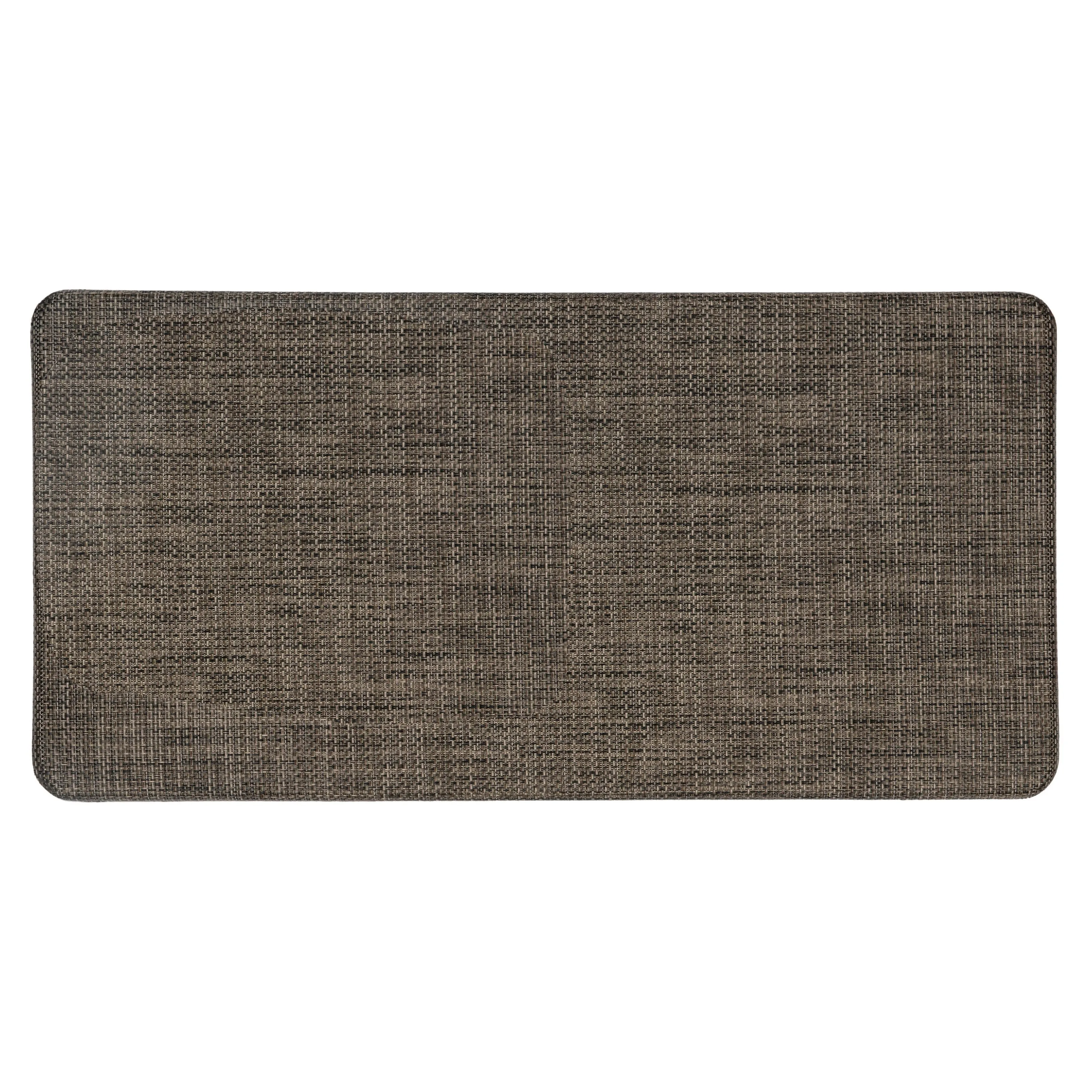 World Rug Gallery Textured Beige Anti-fatigue Mat