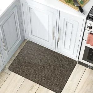 World Rug Gallery Textured Beige Anti-fatigue Mat