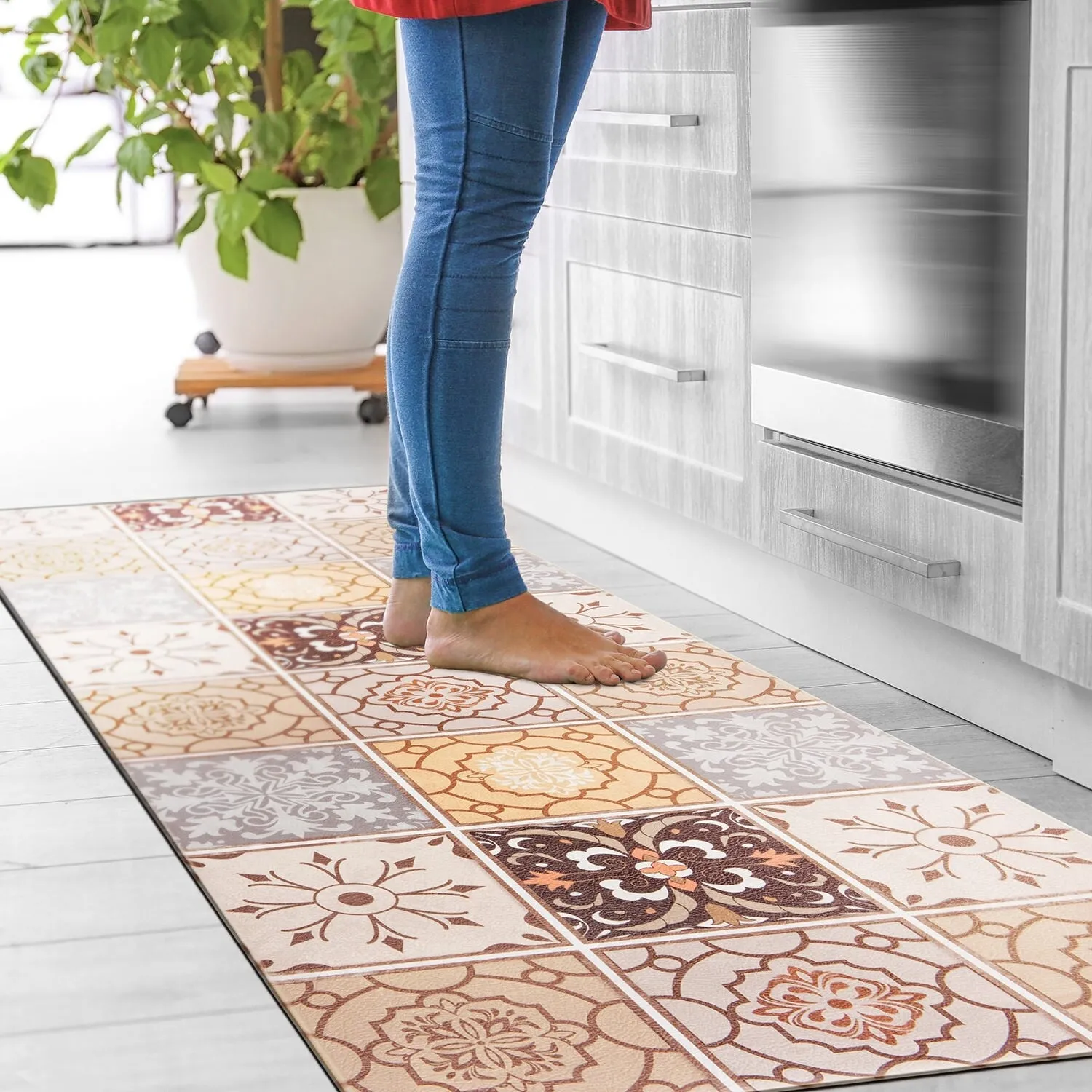 World Rug Gallery Tile Anti-Fatigue Standing Mat