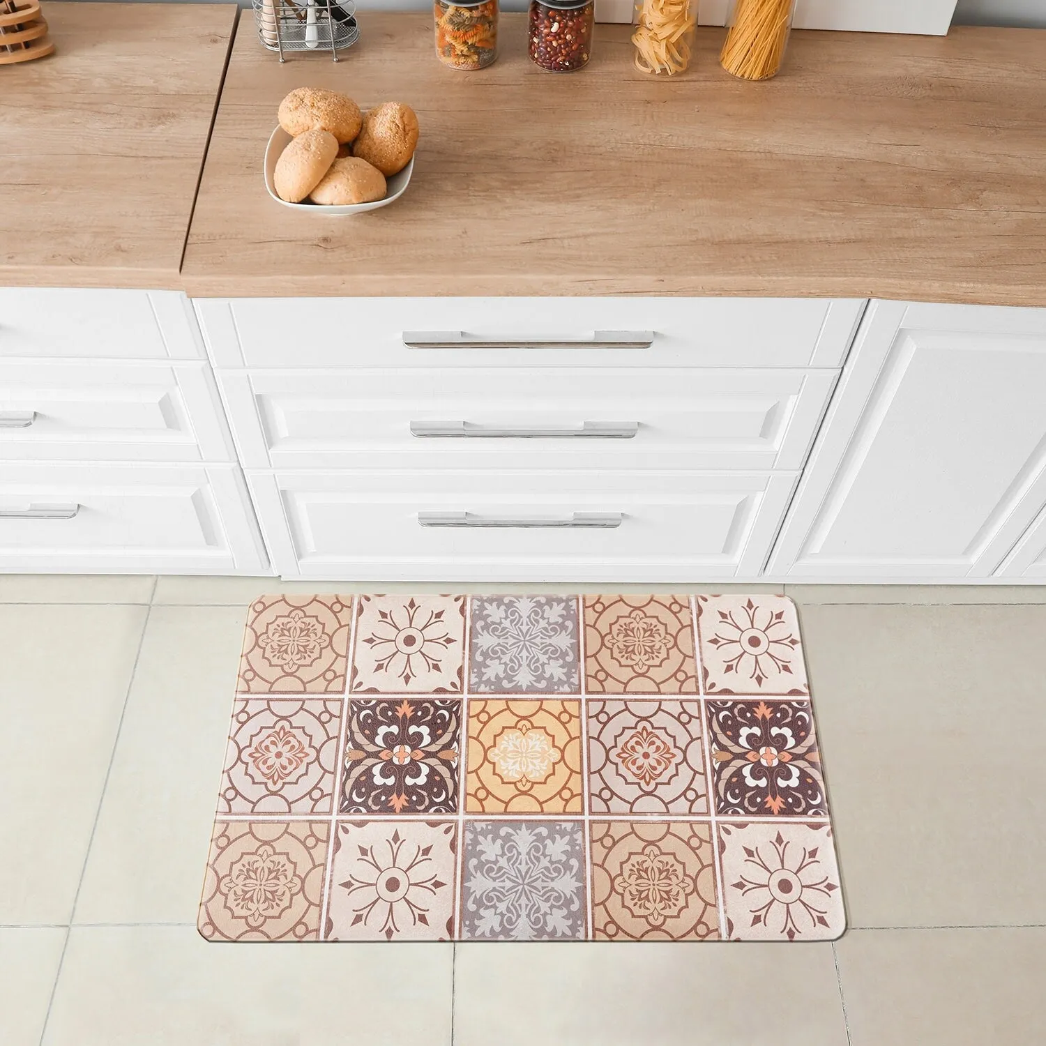 World Rug Gallery Tile Anti-Fatigue Standing Mat