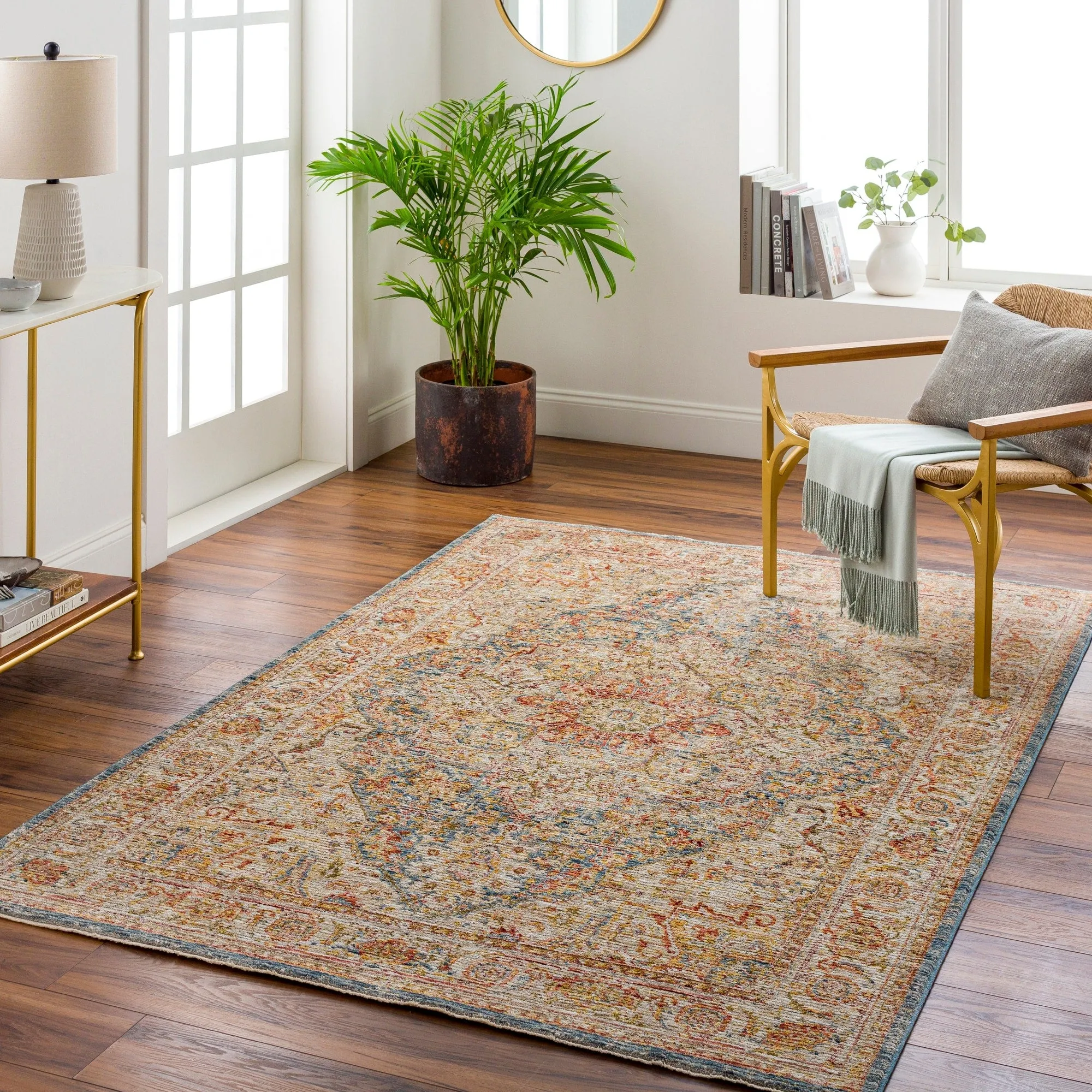Zeynepe Traditional Medallion Area Rug