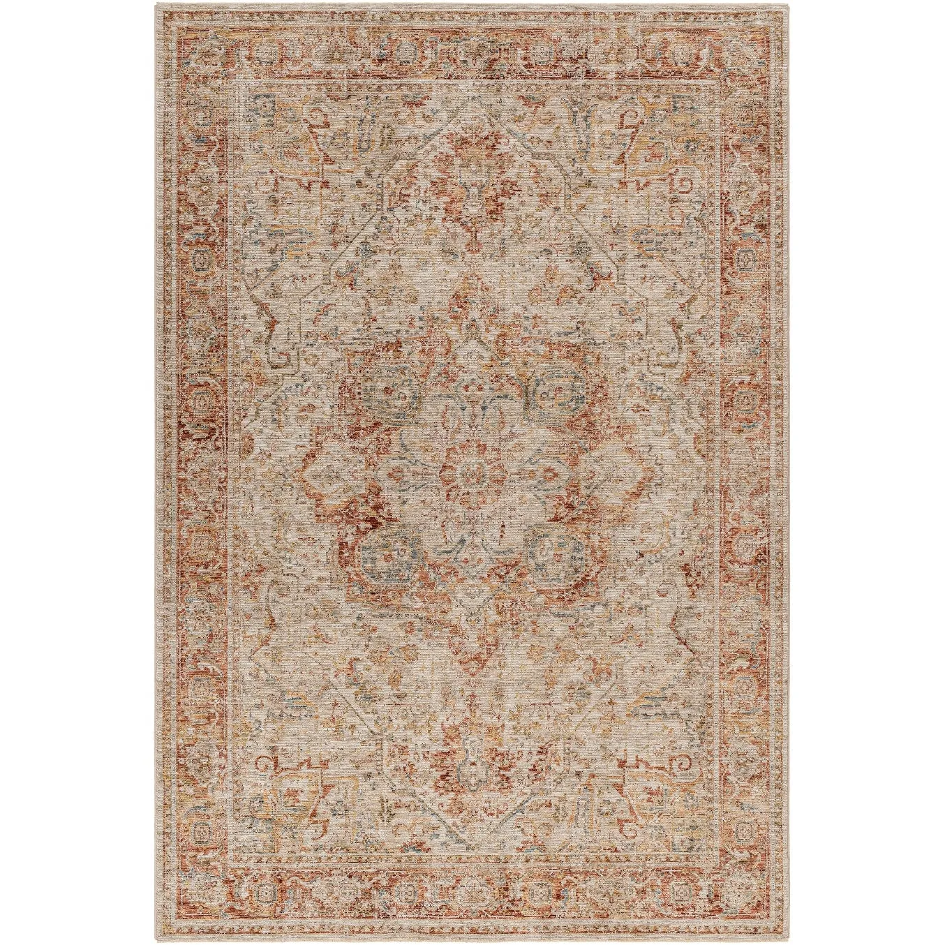 Zeynepe Traditional Medallion Area Rug