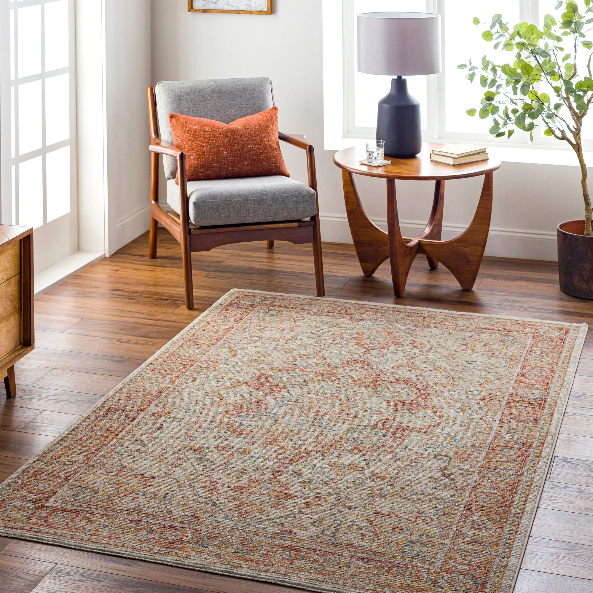 Zeynepe Traditional Medallion Area Rug